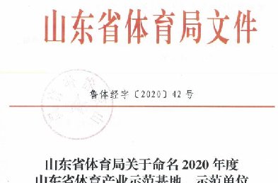 热烈祝贺我集团旗下“鸿成健美操培训项目”被山东省体育局评为山东省体育产