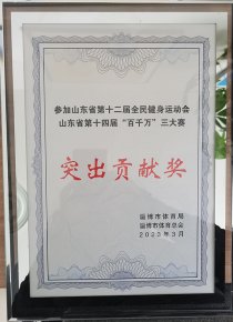 参加山东省第十二届全民健身运动会、山东省第十四届“百千万”三大赛 突出